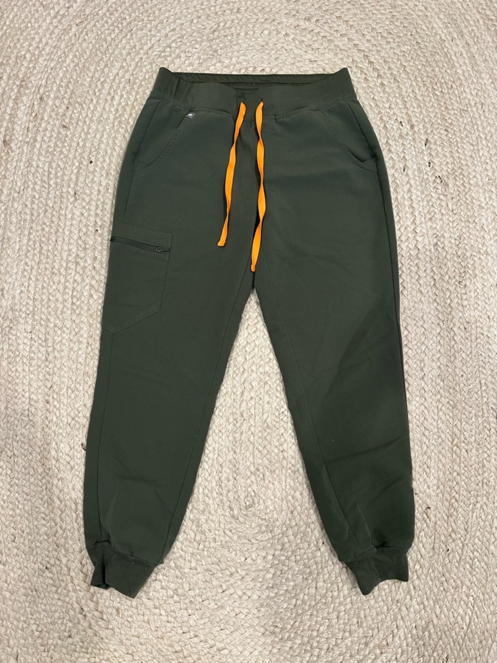Figs Moss Technical Jogger Pants with Orange Drawcord